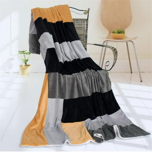 ONITIVA-BLK-072 Onitiva - Sleepless Seattle Soft Coral Fleece Patchwork Throw Blanket