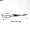 thumbnail image 3 of 1 Pc Stainless Steel Whisk, Stainless Steel with Solid Handle Whisk, Stainless Steel Professional French Mixer, Handheld Whisk for Blending, Whisking, Beating, Stirring, Hanging Hook, 8.85 Inch, 3 of 4