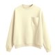 thumbnail image 4 of HongQid Women's Long Sleeve Crewneck Sweatshirt Casual Solid Color Pullover Cropped Tops, 4 of 4