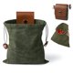 thumbnail image 1 of Bolsas para recoger frutas al aire libre, bolsa plegable para cinturón de cuero con cordón, bolsa multiusos para acampar, senderismo, herramientas, 1 of 5