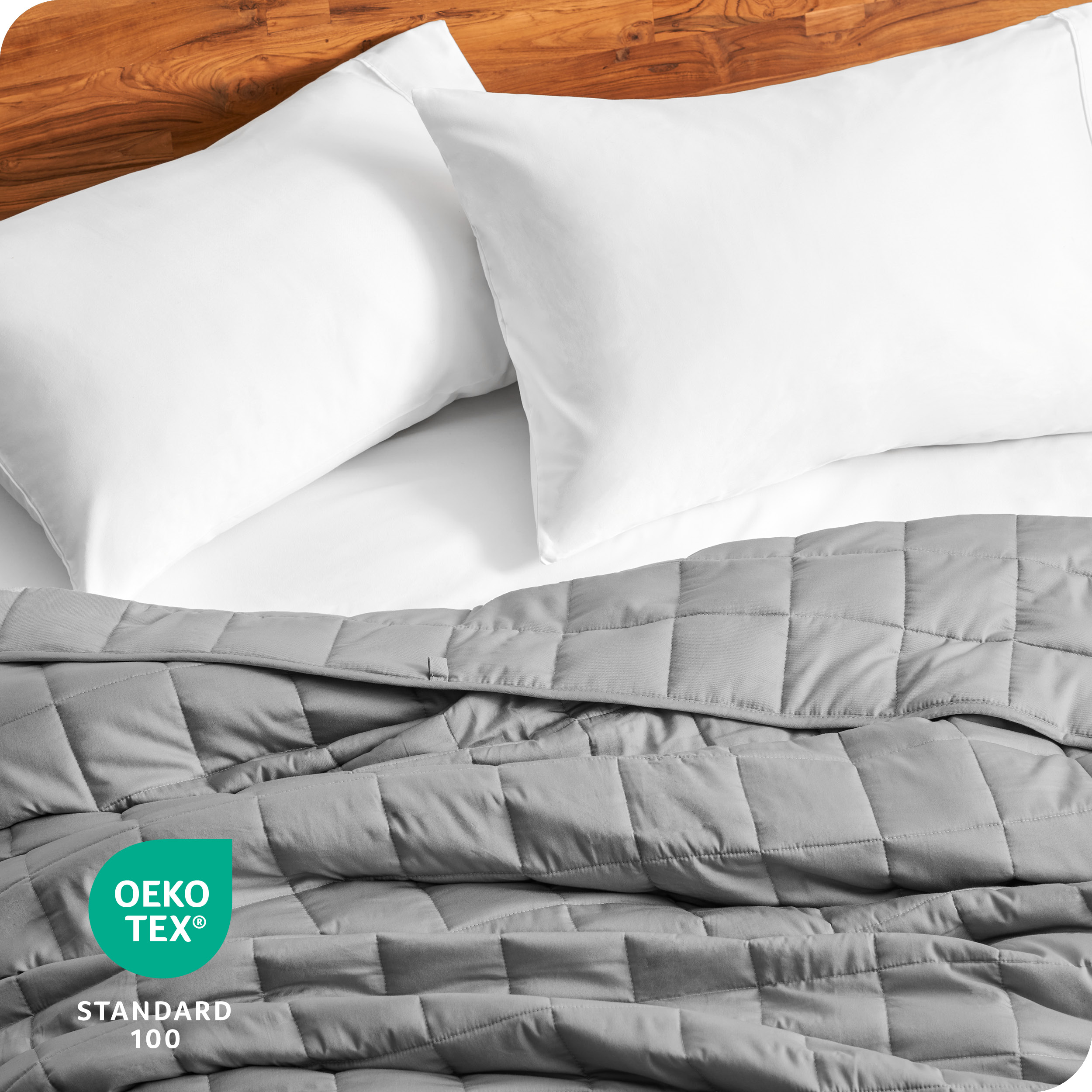 Bare Home 17 lb Weighted Blanket for Adults, 60" x 80", Gray photo 7