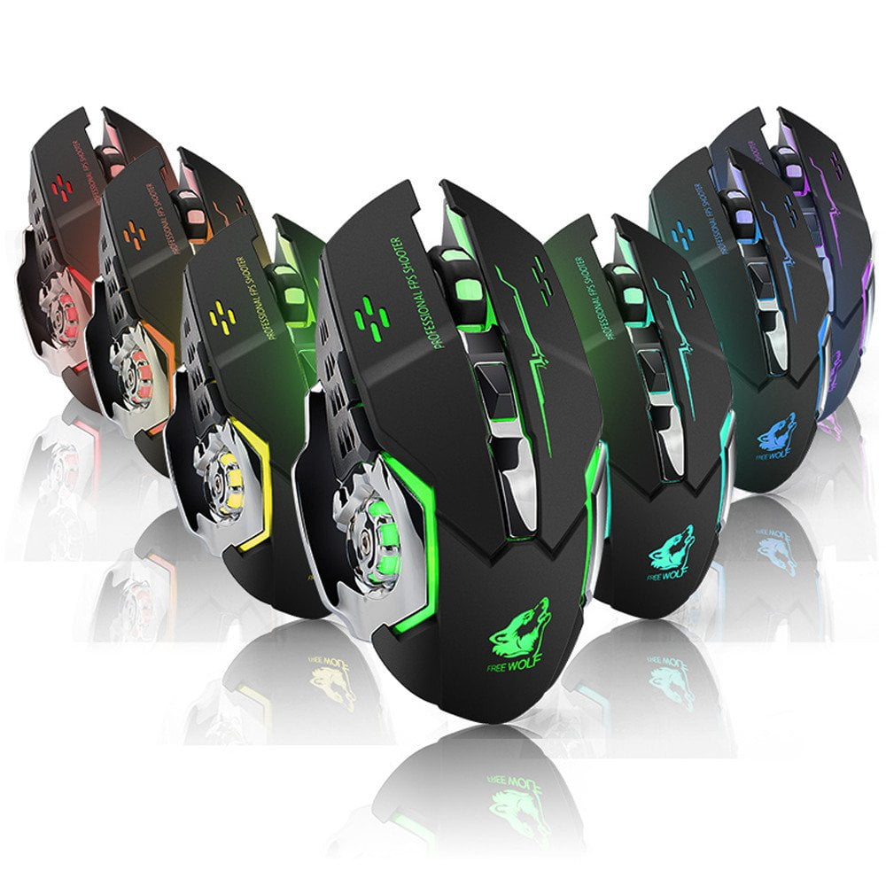 X11 Rechargeable Wireless Gaming Mouse Silent LED Backlit Optical Mice 2.4GHZ US 