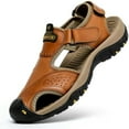 thumbnail image 4 of Azrian Outdoor Men'S Leather Non-Slip Anti-Kick and Anti-Collision Beach Sandals, 4 of 6