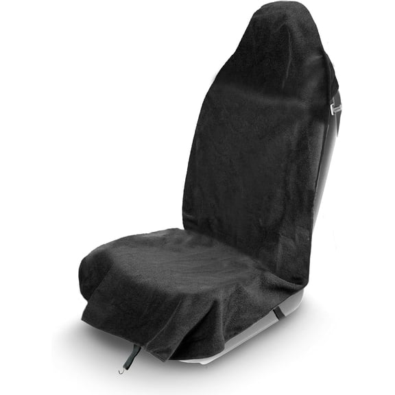 EcoNour Sweat Towel Car Seat Cover with Seat Belt Shoulder Pad, Waterproof Washable Seat Protector for Cars, Trucks & SUVs
