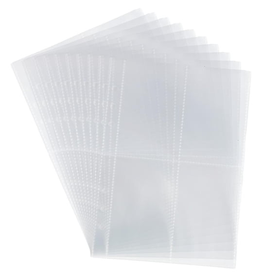 Lerpwige 10Pcs Pocket Sleeves Double-Side Page Sheets Protector Photo Post Cards Packet