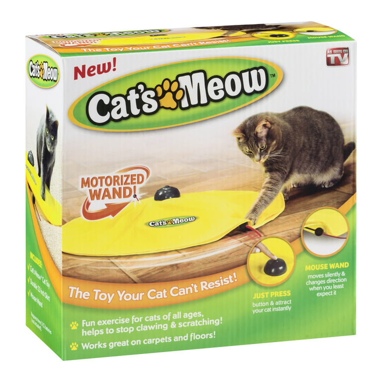 Relaxdays Cat Toy Wand with Mouse, Set of 5, 106 cm Long
