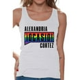 thumbnail image 1 of Awkward Styles Alexandria Ocasio Women's Tanks AOC Tank Top Rainbow Shirts for Her LGBTQ Shirt Patriotic Shirts Made in USA AOC Tshirt American Style Ocasio Shirt for Her Ocasio-Cortez Outfit, 1 of 4