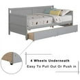 thumbnail image 6 of SEGMART Captain’s Bed, Modern Daybed Bed with 2 Storage Drawers, Twin Solid Wood Trundle Bed with Headboard and Footboard, Twin Daybed Bed 's Room, Teens, Grey, 200lbs, Grey, S333, 6 of 8