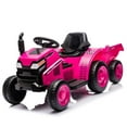 XCLOUD 12V Ride On Tractor with Trailer, Ground Loader W/Remote Control