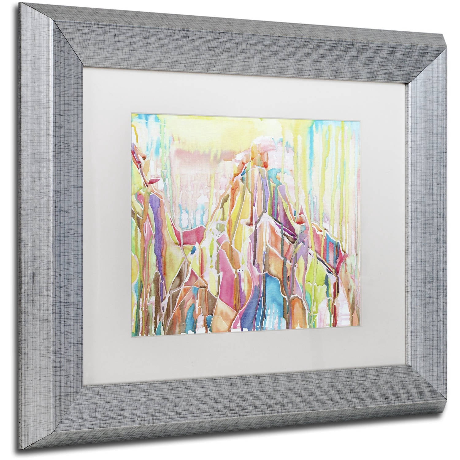 Trademark Fine Art "Sedona" Canvas Art by Lauren Moss White Matte, Silver Frame