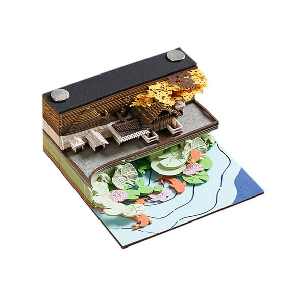3D Memo Pads Calendar Paper Carving Calendar Office Calendar Piece Decor Z8L5