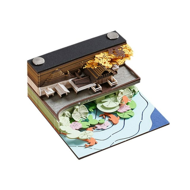 Soug Block Memo Pad 3D Notepad Mini Mosque Model Paper Carving Notes Art