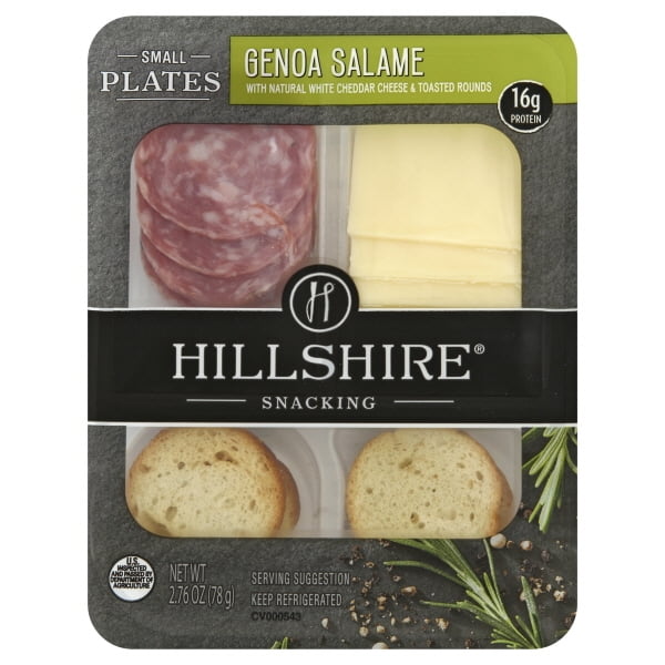 Hillshire Snacking Small Plates Genoa Salami, White Cheddar Cheese