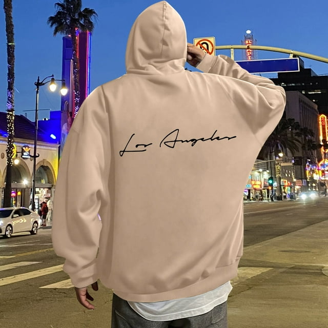MHFRRA Sudadera con Capucha y Estampado de Letras para Uso Informal y Comodidad Diaria Marrón