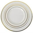 thumbnail image 5 of Crown Display 200 Pcs Wedding Kit - Disposable Plastic Plates and Cutlery Set Gold Line - Service for 40, 5 of 7