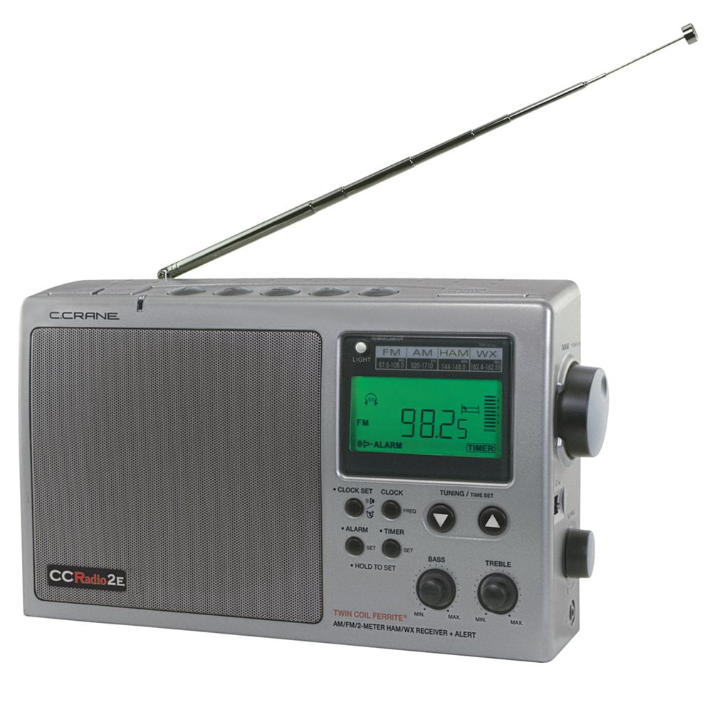 C. Crane Company Portable Weather Radios, Silver, CC2TE