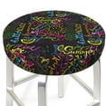 thumbnail image 6 of Goofa Color Summer Printed Stool Covers Round, Waterproof Round Bar Stool Covers Anti-Slip Round Bar Stool Seat Cover with Elastic Bands Durable -14 inch, 6 of 7