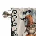 thumbnail image 7 of Halloween Valances for Windows WizardOwl Window Curtain Rod Pocket Jack-O-Lantern Pumpkin Holiday Window Treatment Decor Valances for Kitchen Living Room Bedroom 42x12in, 7 of 7