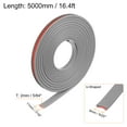 thumbnail image 2 of Uxcell 9mm x 5000mm Flexible TPE Self Adhesive U-Shape Veneer Edging Edge Banding Gray, 2 of 6