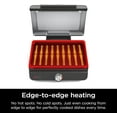 thumbnail image 6 of CvNinja GR101 Sizzle Smokeless Indoor Grill & Griddle, 14'' Interchangeable Nonstick Plates, Dishwasher-Safe Removable Mesh Lid, 500F Max Heat, Even Edge-to-Edge Cooking, Grey/Silver, 6 of 9