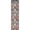 thumbnail image 1 of Trans-Ocean Importe HPTR8635333 Tapis de Course Tissé Wilton Intérieur Liora Mannequin Hampton Sarouk 23 Po x 7 Pi - Bleu Marine, 1 of 1