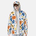 thumbnail image 2 of Yiaed Flower Print Sun Shirts UPF 50+ Protection Hoodie Rash Guard Shirt UV Shirt Long Sleeve Fishing Outdoor Lightweightase-Small, 2 of 5