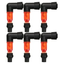 LOLIPPYY 6Pcs High Performance Spark Plug Cap for Motorcycles Lighted Replacement Easy Install Multi Color