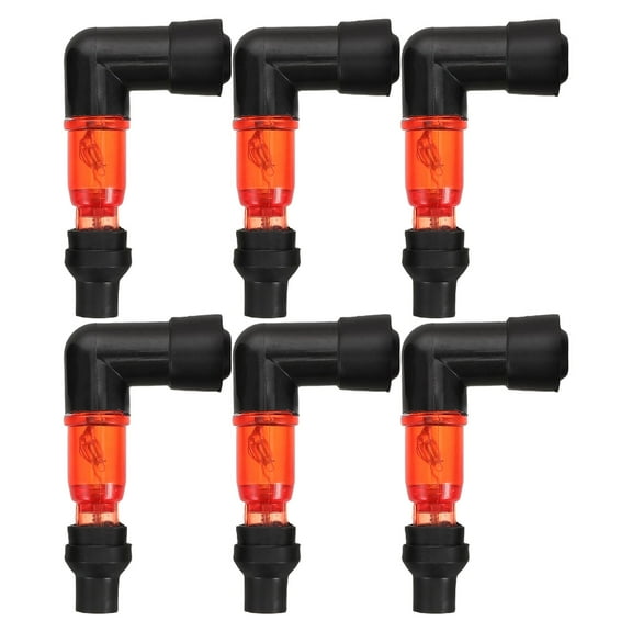 LOLIPPYY 6Pcs High Performance Spark Plug Cap for Motorcycles Lighted Replacement Easy Install Multi Color