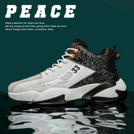 

Fashion High Top Mesh Casual Sports Sneakers Thick Sole Lace Up Basketball Training Running Athletic Shoes Women‘s Footwear