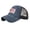 Navy, variant on Unisex American Flag Patch Mesh Back Baseball Cap July of 14 Vintage Distressed Trucker Hat