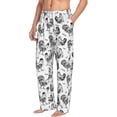 thumbnail image 2 of Uemuo Retro Rooster Pattern Men's Wide Leg Palazzo Lounge Pants with Pockets Light Weight Loose Comfy Casual Pajama Pants-Small, 2 of 9