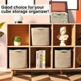 thumbnail image 5 of 11 Inch Cube Storage Bins, Organizing Bins for Cube Organizer, Storage Baskets for Organizing, Woven Storage Basket for Shelves, Cotton Rope Toy Baskets Storage Kids, Brown (Pack of 3), 5 of 10