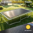 thumbnail image 3 of Mersco 10x16ft Large Rectangle Trampoline for Kids and Adults,Big Outdoor Trampoline with Enclosure Net,Storage Bag, Jumping Trampoline MAX for Boys and Girls Birthday and Festival Gift,Blue, 3 of 13