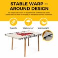 thumbnail image 4 of Valentine's Day Table Cloths for 6 Foot Rectangle Tables, Red Truck Loves Buffalo Plaid Romantic Beige Patio Waterproof Elastic Fitted Tablecloths, Washable Rectangular Table Cover for Camping, 4 of 8