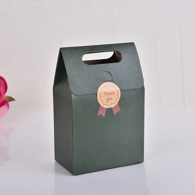 Xiao Hua Regalo, bolsa de embalaje de caja de regalo, bolsa de regalo de papel kraft vintage (grande, verde oscuro)
