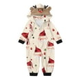 thumbnail image 2 of Uaswgudfs Matching Family Pajamas Set Christmas Pjs Set Zipper Jumpsuit with Elk Antler Hood Cute Jammies Loungewear, 2 of 5