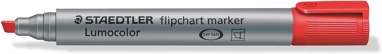 Staedtler Lumocolor WP4 356 B Flip Chart Marker Refillable in Staedtler Box with 4 Colours Case