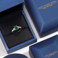 thumbnail image 5 of Gem Stone King 2 Tone 10K Yellow Gold and 925 Sterling Silver Green Created Emerald and White Lab Grown Diamond Engagement Ring for Women (1.18 Cttw, Available in Size 5,6,7,8,9), 5 of 6