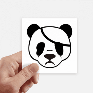 Sleepy Panda Sticker  Black and white stickers, Panda, Macbook decal  stickers