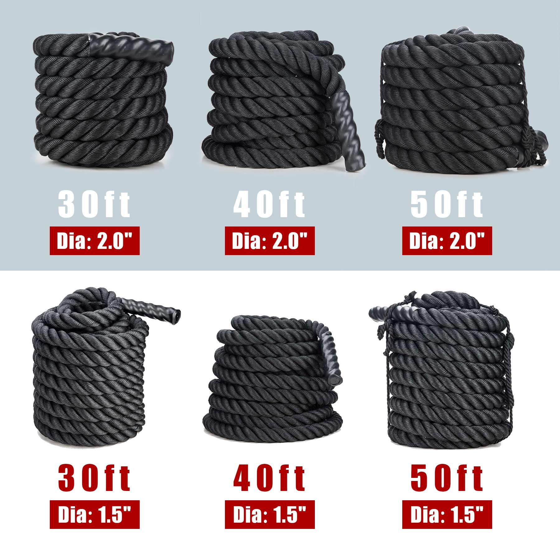 Home Gym Battle Rope Power Strength Training Exercise Fitness Ropes