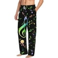 thumbnail image 6 of Salouo Music Notes Print Pajama Pants for Men, Lounge Pants Elastic Waistband Casual Men's sleepwear Loungewear Sleep Pajama Pant -Medium, 6 of 7