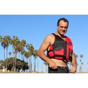 FLUID Adult Paddling Life Jacket and Vest, Unisex, Dual Size L/XL, Red