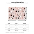 thumbnail image 5 of Yiaed White And Black Rabbit Print Blanket Throw Blanket Soft Cozy Flannel Blanket for Home Bed Sofa Couch Chair-60"x50", 5 of 6
