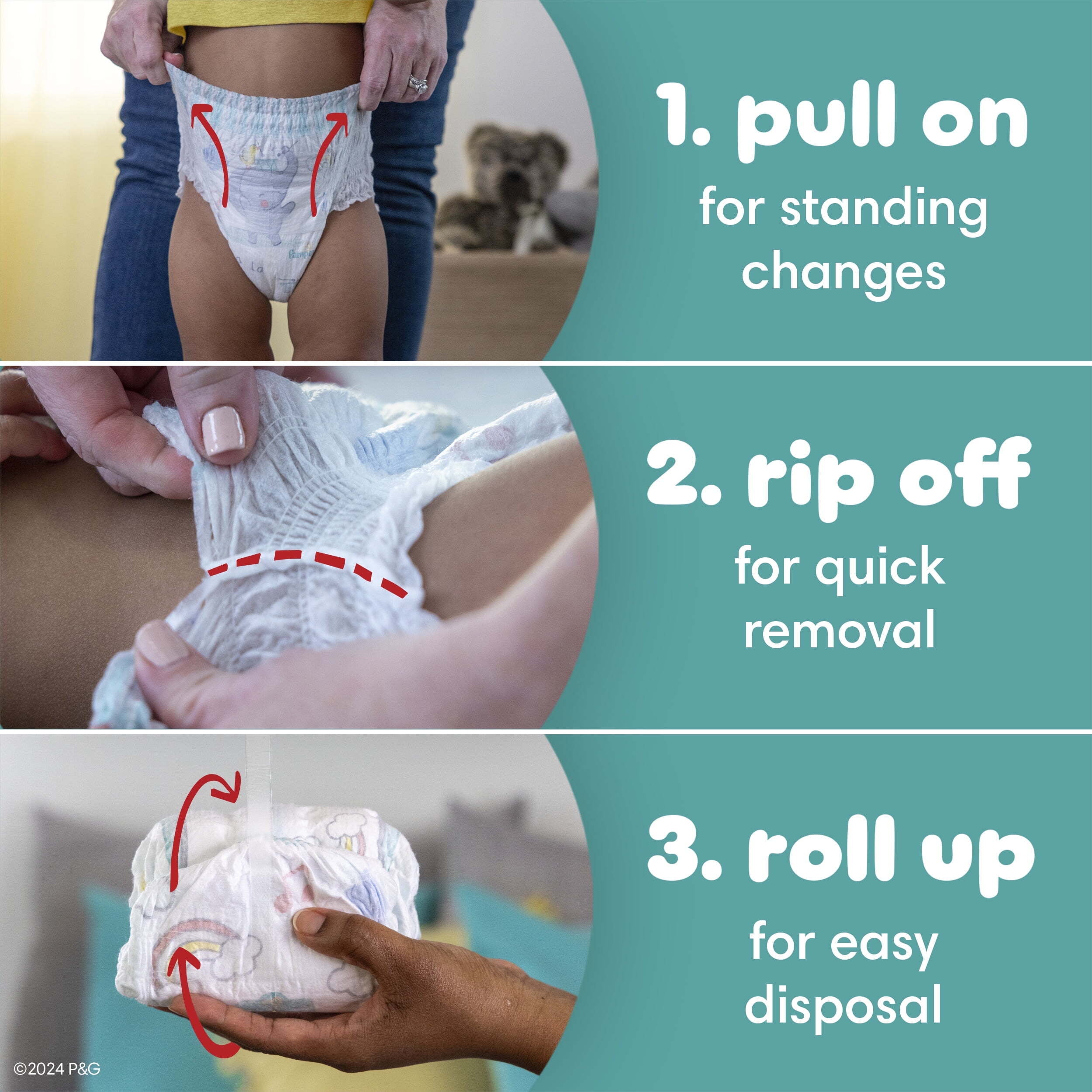 Pampers Swaddlers 360 Pull-On Baby Diapers Size 6, 68 Count (Select for More Options)