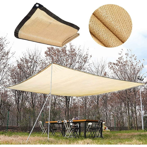 Toldo Vela de Sombra Rectangular Beige 90% Resistente a los Rayos UV Paño de Sombra Transpirable y Resistente para Invernadero Pérgola Jardín Piscina 2mx3m(6.5x9.8ft) Personalizable Sincero Electrónica