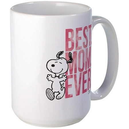CafePress - Snoopy Best Mom Ever Large Mug - 15 oz Ceramic Large