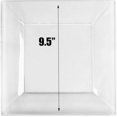 thumbnail image 2 of EcoQuality 9.5" inch Clear Square Plastic Plates - Disposable China Like Party Plates, Heavy Duty Dinner Plates, Salad Plate, Dinners, Dessert, Wedding, Serveware, Catering (70), 2 of 3