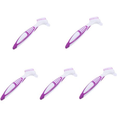 5pcsBrush Denture Plastic False Toothbrush