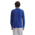 thumbnail image 3 of Hanes Beefy-T Long Sleeve Casual T-Shirt, Crewneck Everyday Casual Tee, Deep Royal, M, 3 of 5