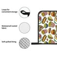 thumbnail image 4 of Pofeuu Hot Dog With One Sausage Print Oven Mitts and Pot Holders 4 pcs Set,High Heat Resistant 500 Degree Extra Thicken Long Kitchen Cotton Oven Glove for Cooking, 4 of 6